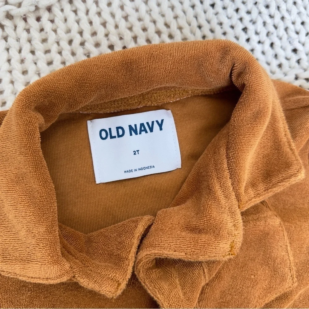 Old Navy Warm Brown Collared Shirt and Short Set Size 2T